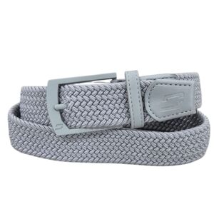 Druids golf belt men's medium gray webbed stretch fabric gray buckle casual
